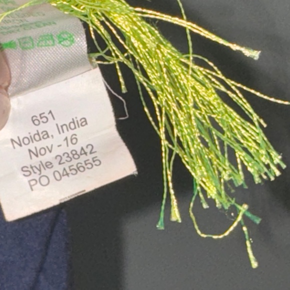 EUC Lilly Pulitzer Castilla Tunic Coverup Navy Lime Green Embroidery S/M - Picture 6 of 7